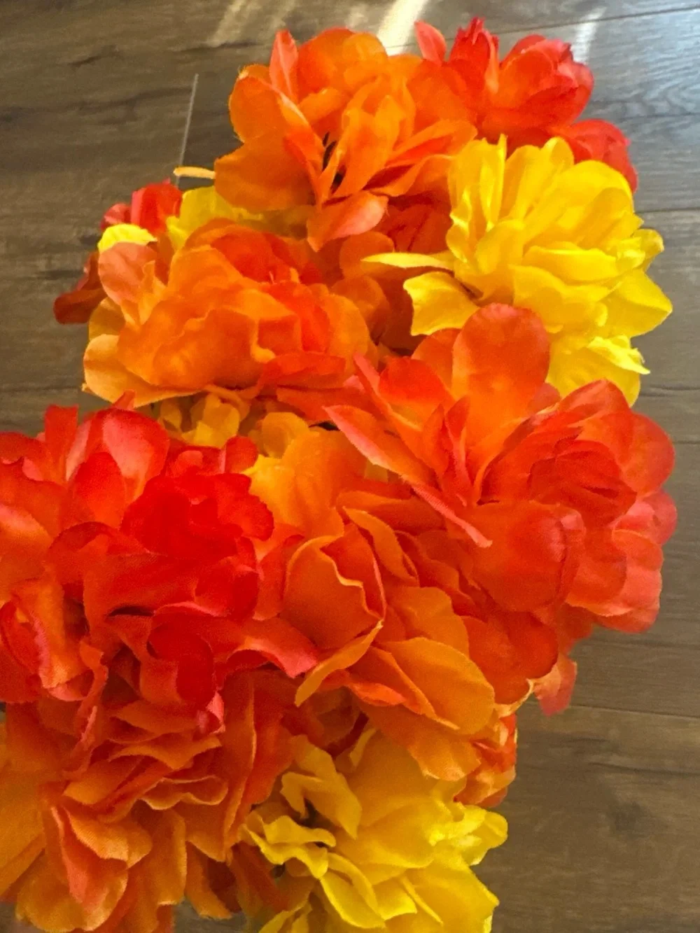 Artificial Fall Bouquet - Orange & Yellow -